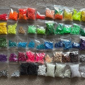Colorful Pony Bead Collection and Shaped  Beads